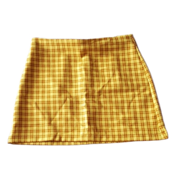 Urban Outfitters Dresses & Skirts - URBAN OUTFITTERS Plaid Yellow Mini Skirt